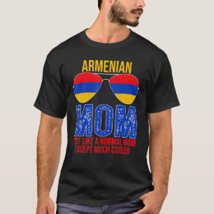 Vintage Armenian Mum Armenia Flag Sunglasses Mothe T-Shirt