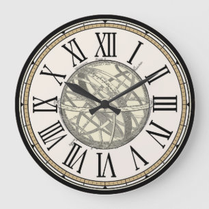 Vintage "Armillary Sphere" Wall Clock