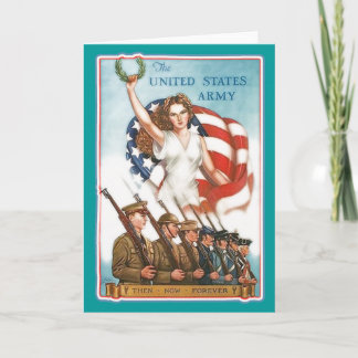 Vintage Army Poster with Lady Liberty Tshirts Card