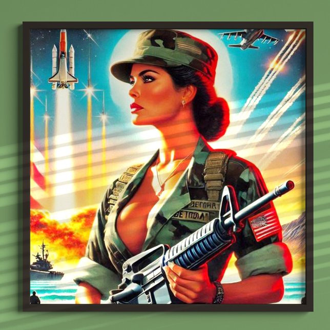 Vintage Army Woman Poster (Creator Uploaded)