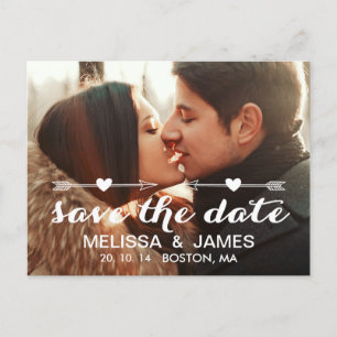 Vintage Arrows Save the Date Announcement Postcard