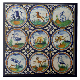 Vintage Art Animals Netherlands Tile
