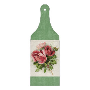 Vintage Art Antique Roses Cutting Board