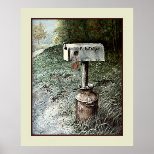 Vintage Art, B. Mitchell Country Mailbox Poster (Front)