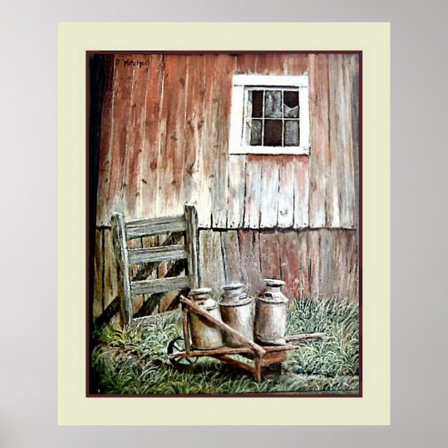 Vintage Art, B. Mitchell Milk Jugs Poster (Front)