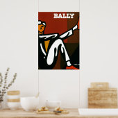 Vintage Art Bally Shoes Villemot Poster Print (Kitchen)