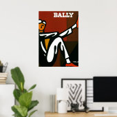 Vintage Art Bally Shoes Villemot Poster Print (Home Office)