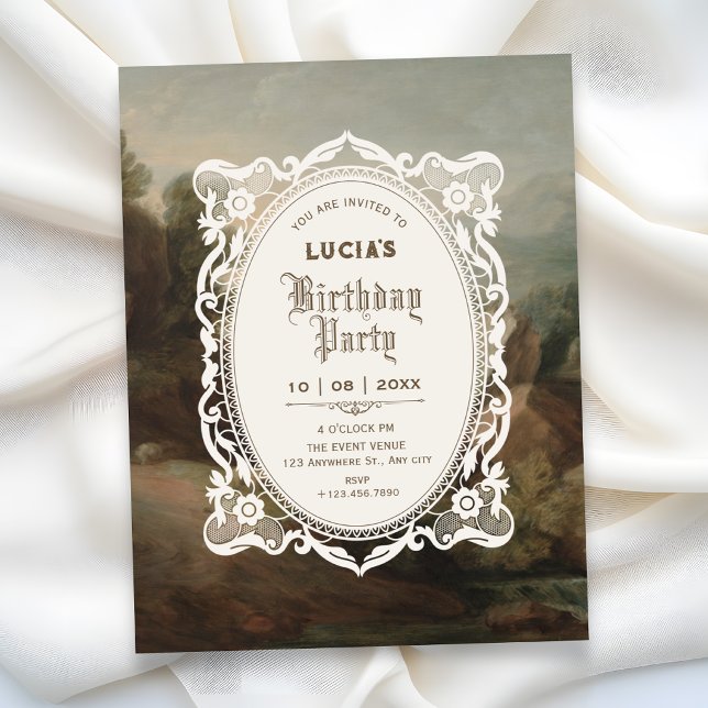 Vintage art birthday invitation (Creator Uploaded)