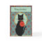 Vintage Art Black Cat "Meowy Christmas"