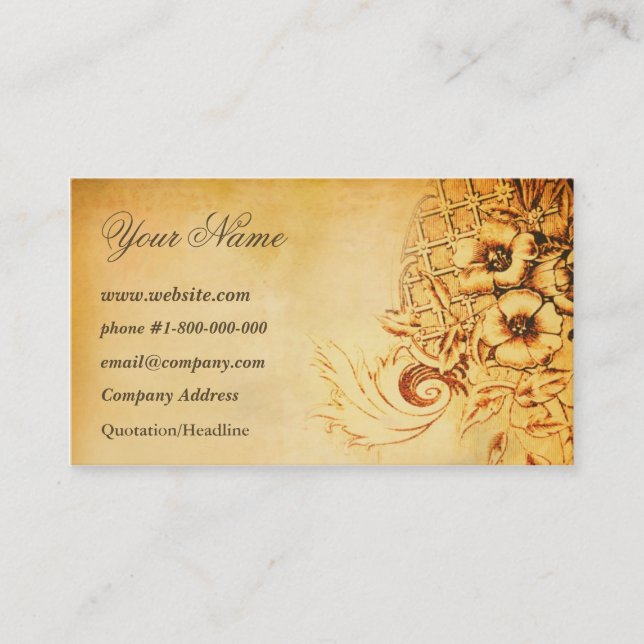 Vintage Art Business Card (Front)