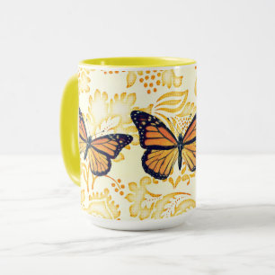 Vintage Art Butterfly Mug Cup