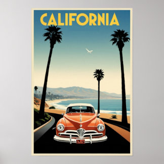 Vintage Art California Art Vintage Travel Art  Poster