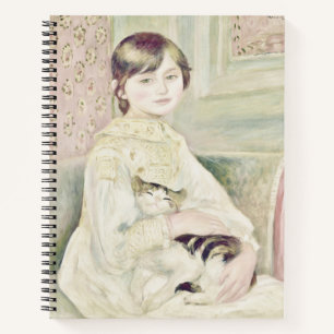 Vintage Art "Child with Cat" by Renoir Notebook