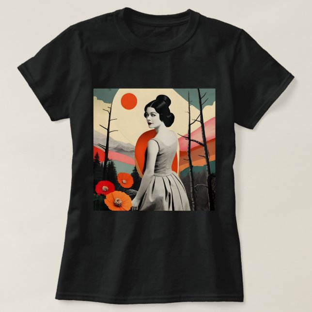 Vintage Art Collage T-Shirt (Design Front)