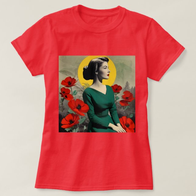 Vintage Art Collage T-Shirt (Design Front)