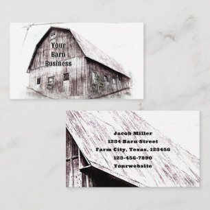 Vintage Art Country Rustic Distressed Barn Texture Business Card