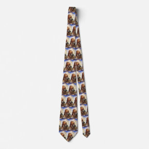 Vintage Art, Cowboy Watering His Horse by NC Wyeth Tie