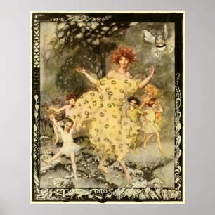 Vintage Art "Dance of Spring" Arthur Rackham Poster