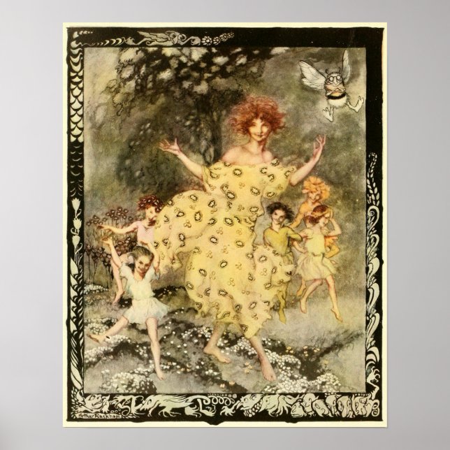 Vintage Art "Dance of Spring" Arthur Rackham Poster (Front)