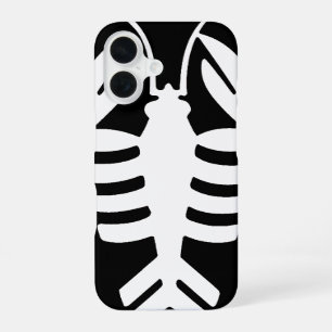 Vintage Art Deco Animal, Lobster in White iPhone 16 Case