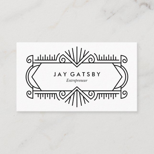 Vintage Art Deco/Art Nouveau Business Card (Front)