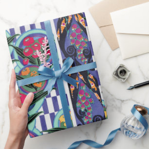 Vintage art deco & art nouveau pattern wrapping pa paper