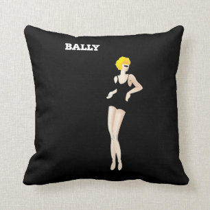 Vintage Art Deco Bernard Villemot Bally Shoes Cushion