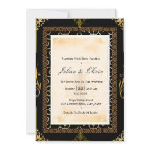 Vintage Art Deco Black and Gold Wedding