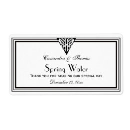 Vintage Art Deco Black Wht Frame #1 H Water Bottle