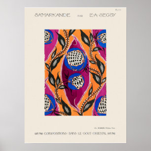 Vintage Art Deco Botanical Poster