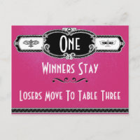 Vintage Art Deco Bunco Table Card #1
