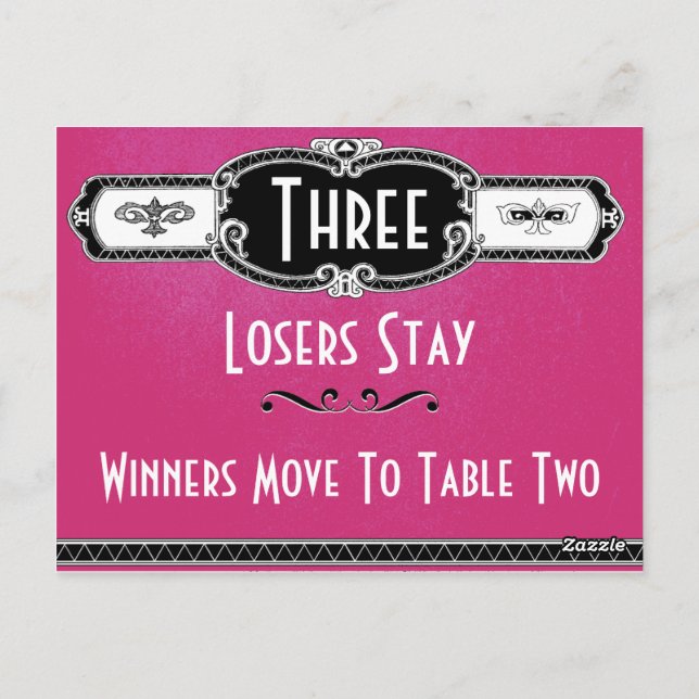 Vintage Art Deco Bunco Table Card #3 (Back)