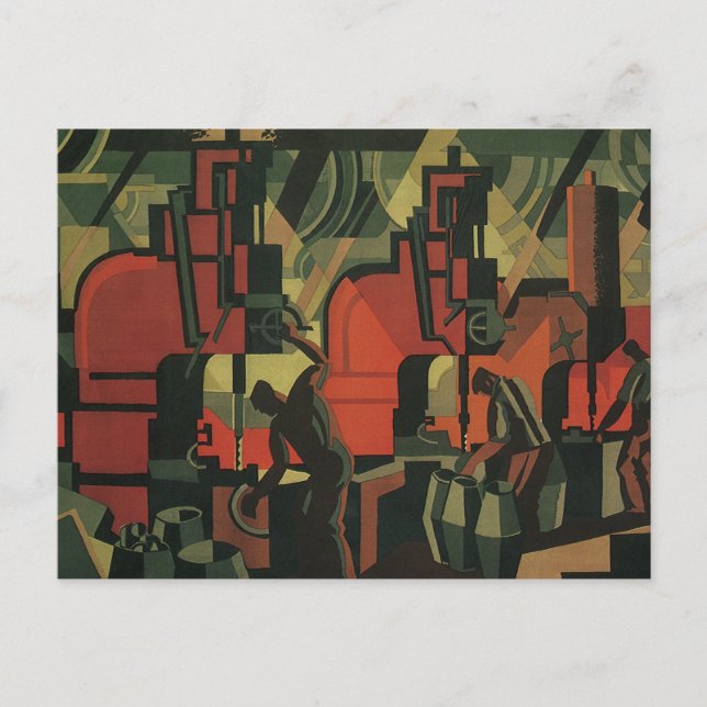 Vintage Art Deco Business Industrial Manufacturing Postcard (Front)