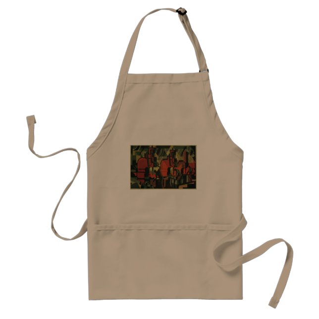 Vintage Art Deco Business Industrial Manufacturing Standard Apron (Front)