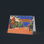 Vintage Art Deco Christmas Card<br><div class="desc">A wonderful Art Deco/Craftsman vintage Christmas graphic.  Vibrant colours!</div>