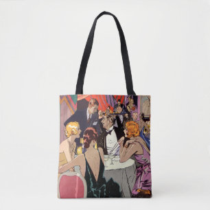 Vintage Art Deco Cocktail Party at Nightclub Tote Bag