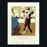 Vintage Art Deco Couple Dancing The Tango Poster<br><div class="desc">This is a digitally enhanced print of an antique 1914 Art Deco illustration of a couple dancing the Tango.</div>