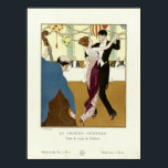 Vintage Art Deco Couple Dancing The Tango Poster<br><div class="desc">This is a digitally enhanced print of an antique 1914 Art Deco illustration of a couple dancing the Tango.</div>