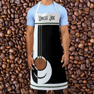 Vintage Art Deco, Cup of Coffee with Steam Apron