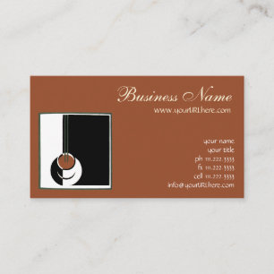 Vintage Art Deco, Cup of Coffee with Steam Business Card