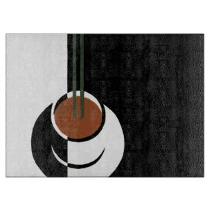 Vintage Art Deco, Cup of Coffee with Steam Cutting Board
