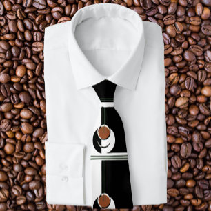 Vintage Art Deco, Cup of Coffee with Steam Tie