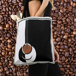 Vintage Art Deco, Cup of Coffee with Steam Tote Bag