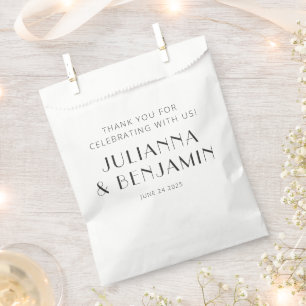 Vintage Art Deco Custom Wedding Thank You Favour Bags