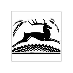 Vintage Art Deco Deer Rubber Stamp