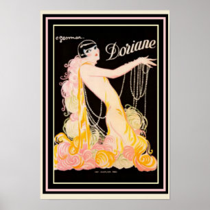 Vintage Art Deco Doriane Jewellery Ad Poster 13 x