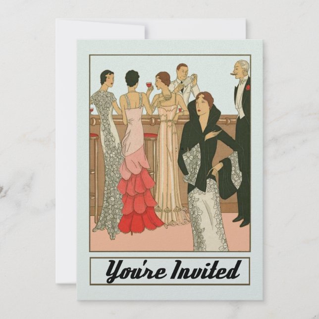 Vintage Art Deco Elite Sophisticated Party Invitation (Front)