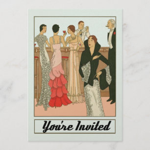 Vintage Art Deco Elite Sophisticated Party Invitation