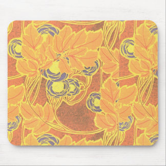Vintage Art Deco Fabric Floral Mousepad