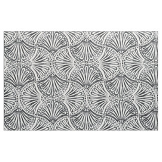 Vintage Art Deco Faded Leaf Pattern Fabric
